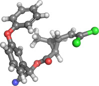 Альфа-циперметрин - Трехмерная модель молекулы
