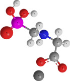 Глифосат - Трехмерная модель молекулы